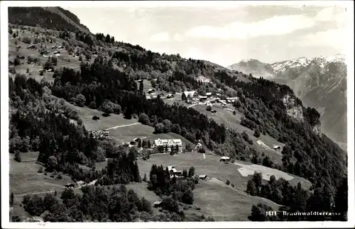 Ak Braunwald Kanton Glarus, Braunwaldterrassen, Landschaft