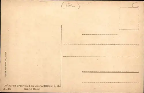 Ak Braunwald Kanton Glarus, Grand Hotel