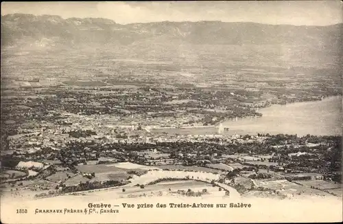 Ak Genève Genf Schweiz, Panoramablick