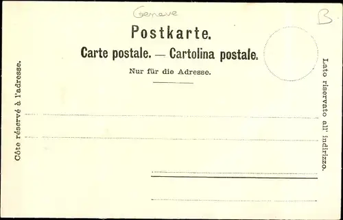 Ak Genéve Kanton Genf, Les Mouettes, Brücke, Möwe