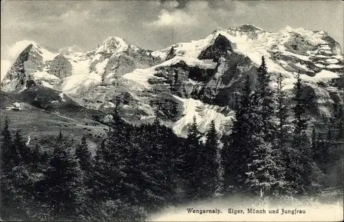Ak Kanton Bern, Eiger, Mönch, Jungfrau, Wengernalp