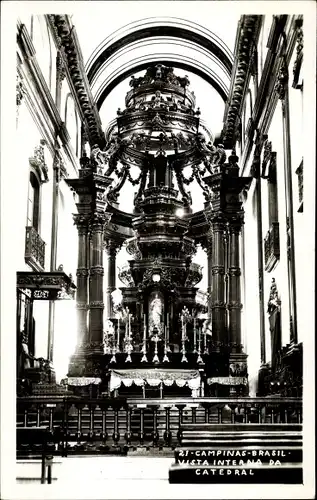 Ak Campinas Brasilien, Vista interna da Catedral