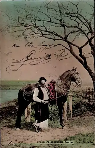 Ak Argentinien, Gaucho