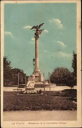 Ak La Plata Argentinien, Monumento de la Colectividad Italiana