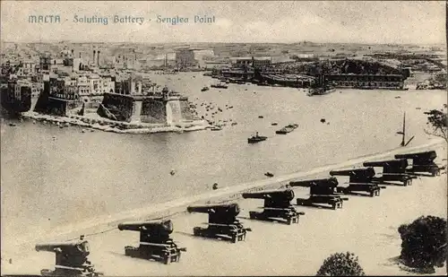 Ak Malta, Saluting Battery, Senglea Point