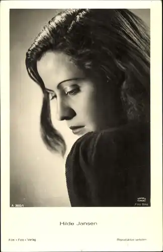 Ak Schauspielerin Hilde Jansen, Portrait