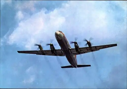 Ak Deutsches Passagierflugzeug, Iljuschin IL-18, Interflug, Propellerturbinenverkehrsflugzeug
