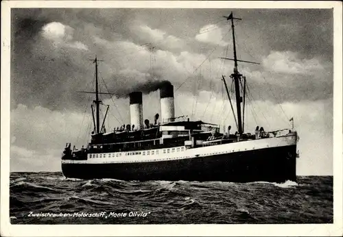 Ak Zweischrauben Motorschiff Monte Olivia, HSDG