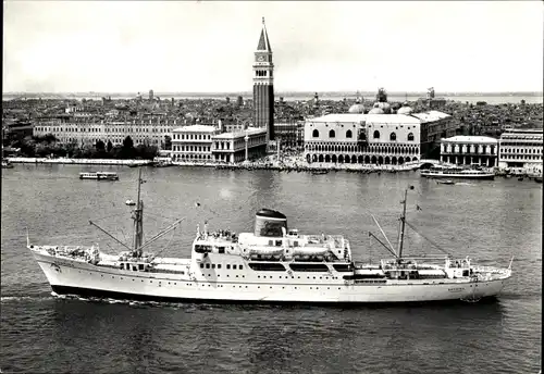 Ak Passagierschiff Bernina / Stelvio / Brennero in Venedig, Adriatica Societa di Navigazione Venezia