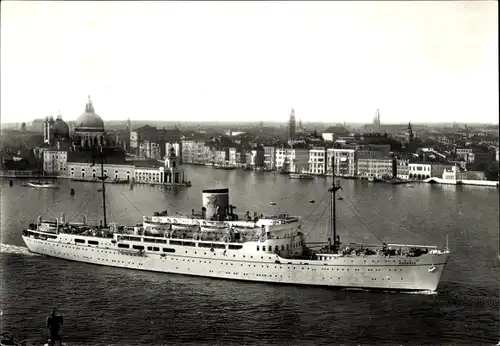 Ak Passagierschiff Esperia in Venedig, Adriatica Societa di Navigazione Venezia