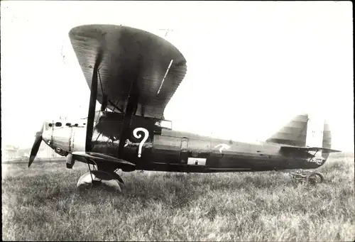 Ak Flugzeug Breguet 19, 1930, Reklame Transfusine