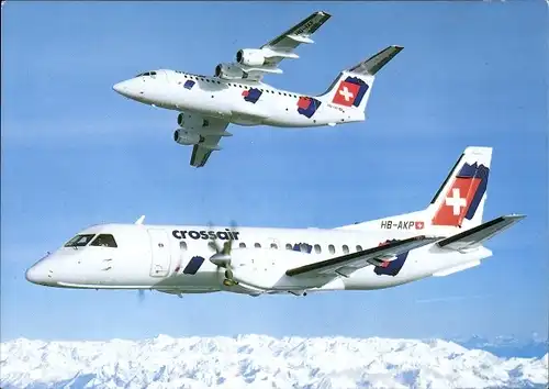 Ak Schweizer Passagierflugzeuge, AVRO RJ 85 Jumbolino, SAAB 340 Cityliner, Crossair, HB-AKP