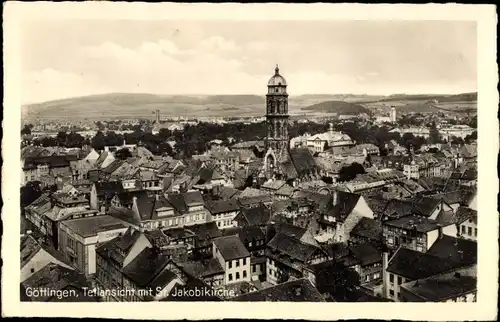 Ak Göttingen in Niedersachsen, Totalansicht mit St. Jakobikirche