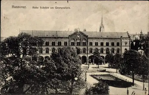 Ak Hannover in Niedersachsen, Hohe Schulen, Georgsplatz