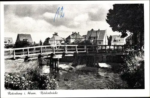 Ak Rotenburg in Hannover Rotenburg an der Wümme, Nödenbrücke
