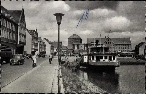 Ak Emden in Ostfriesland, Am Delft, Dampfer