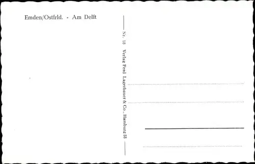 Ak Emden in Ostfriesland, Am Delft, Dampfer