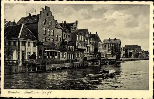 Ak Emden in Ostfriesland, Rathaus-Delft