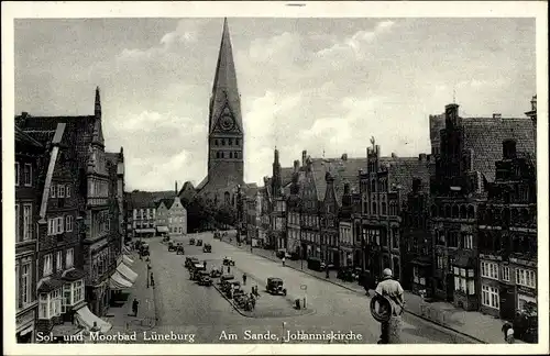 Ak Lüneburg in Niedersachsen, Am Sande, Johanniskirche