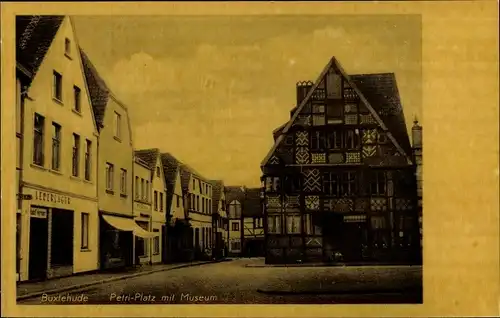 Ak Buxtehude in Niedersachsen, Petri-Platz mit Museum