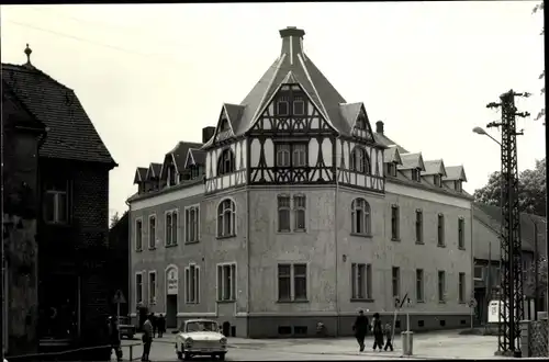 Foto Ak Bad Klosterlausnitz in Thüringen, Straßenpartie, Textilladen, Trabant, FDGB Ferienheim