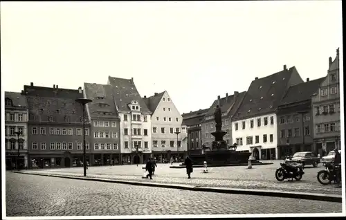 Foto Ak Freiberg in Sachsen, Platz, Denkmal