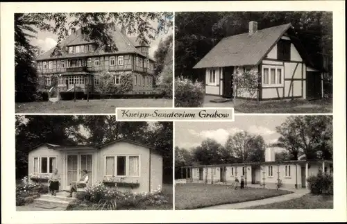 Ak Grabow Lüchow in Niedersachsen, Kneipp Sanatorium, Landschloss Obergut