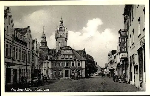 Ak Verden an der Aller, Rathaus