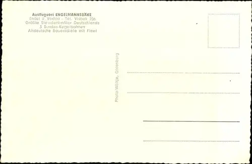 Ak Endel Visbek in Oldenburg, Engelmannsbäke, Inneres