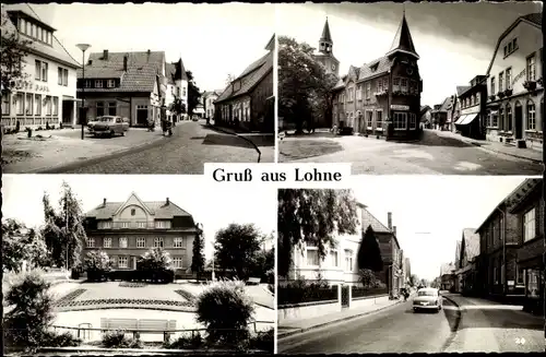 Ak Lohne in Oldenburg, Straßenpartie