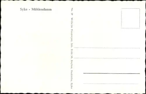 Ak Syke in Niedersachsen, Mühlendamm