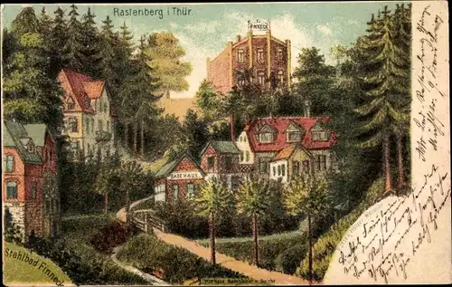 Ak Rastenberg in Thüringen, Badehaus, Stahlbad Finneck