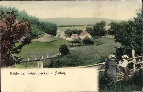 Ak Fohlenplacken Neuhaus im Solling Holzminden Niedersachsen, Mühle