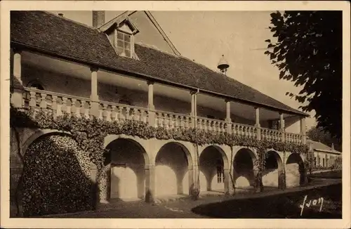 Ak Paray le Monial Saône et Loire, Kloster Mariä Heimsuchung, Hauptgebäude, wo sich befand