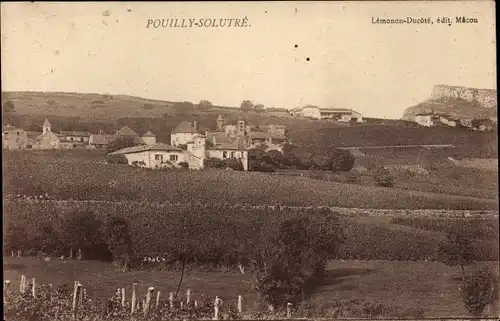 Ak Solutré Pouilly Saône et Loire, Ortsansicht