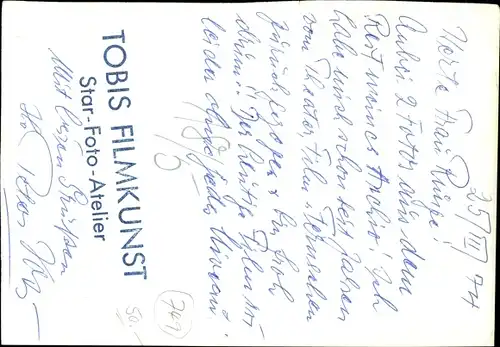 Ak Schauspieler Peter Voß, Portrait mit Zigarette, Autogramm