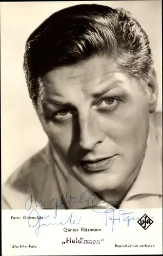Ak Schauspieler Günter Pfitzmann, Portrait, Autogramm
