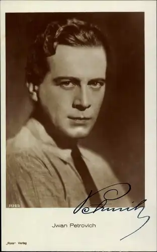 Ak Schauspieler Iwan Petrovich, Portrait, Autogramm