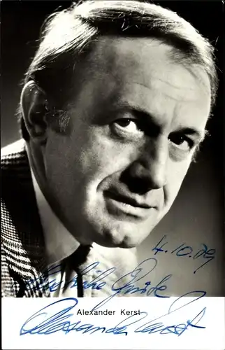 Ak Schauspieler Alexander Kerst, Portrait, Autogramm
