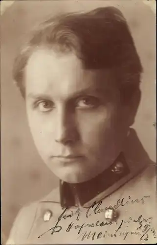 Foto Ak Schauspieler Fritz Claudius, Portrait, Autogramm