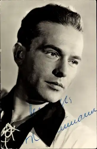 Ak Schauspieler Horst Naumann, Portrait, Defa Film, Carola Lamberti, Autogramm