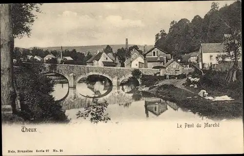 Ak Theux Wallonie Lüttich, Die Marktbrücke