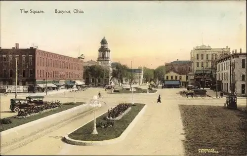 Ak Bucyrus Ohio USA, das Quadrat