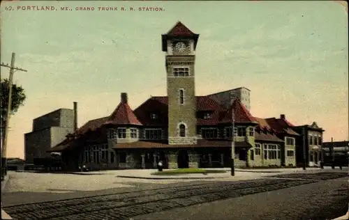Ak Portland Maine USA, Grand Trunk RR Station