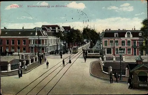 Ak Utrecht Niederlande, Wittevrouwenbrug en Biltstraat