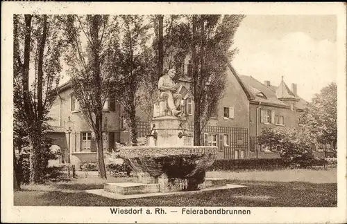 Ak Wiesdorf Leverkusen am Rhein, Feierabendbrunnen