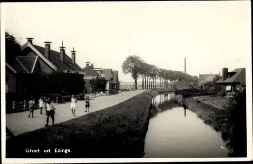 Foto Ak Ezinge Groningen, Kanalpartie