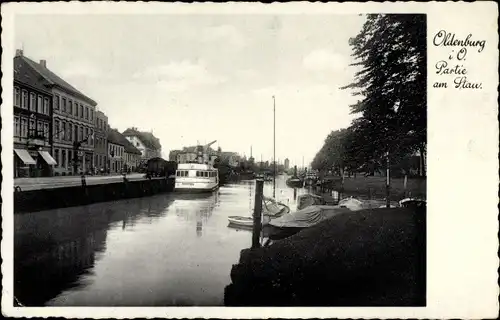 Ak Oldenburg im Großherzogtum Oldenburg, Partie am Stau