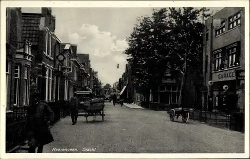 Ak Heerenveen Friesland Niederlande, Dracht, Garage, Tankstelle