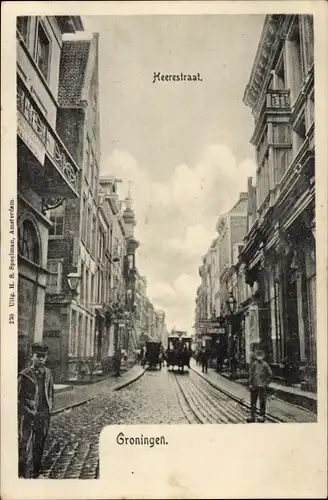 Ak Groningen Niederlande, Heerestraat